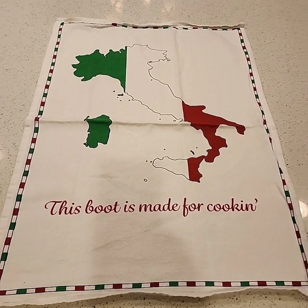 Williams Sonoma Kitchen Towel. This Boot Is Made For Cooking Italy Cotton